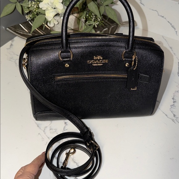 Coach Black Leather Satchel - Picture 9 of 10